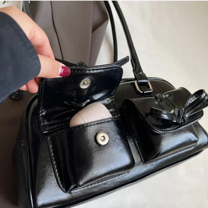 DANA Tote Pu Leather Bag Burgundy