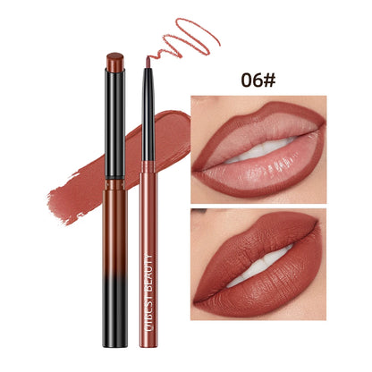 2pcs Lipstick Lipliner Matte Nude Lip Liner Pencil Waterproof Set
