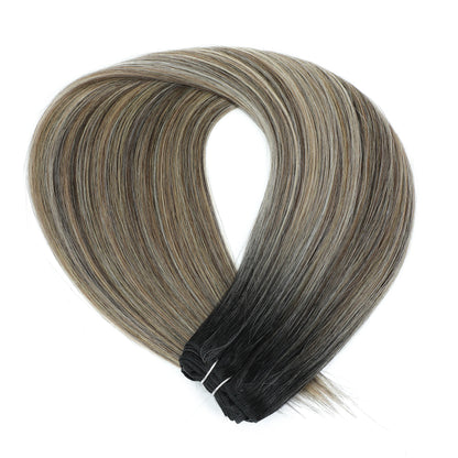 Bone Straight Hair Extensions Brown Color