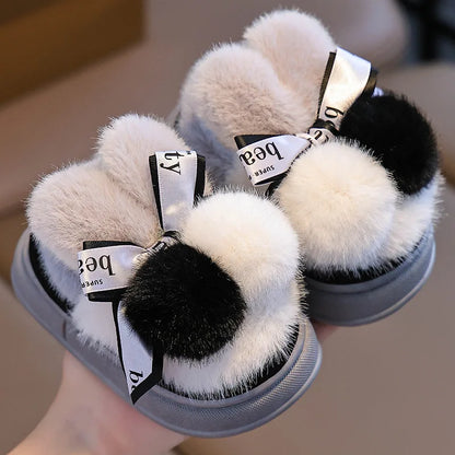 Cotton Cartoon Indoor Non-Slip Shoes for Girl
