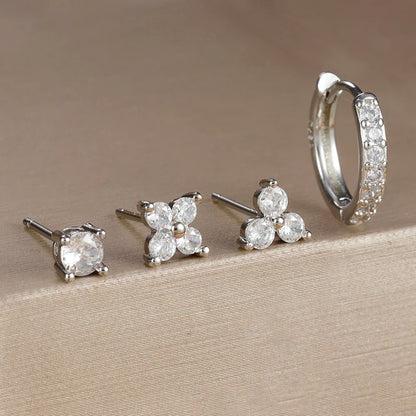 DANA 18K Gold Plated Flower Earrings Set