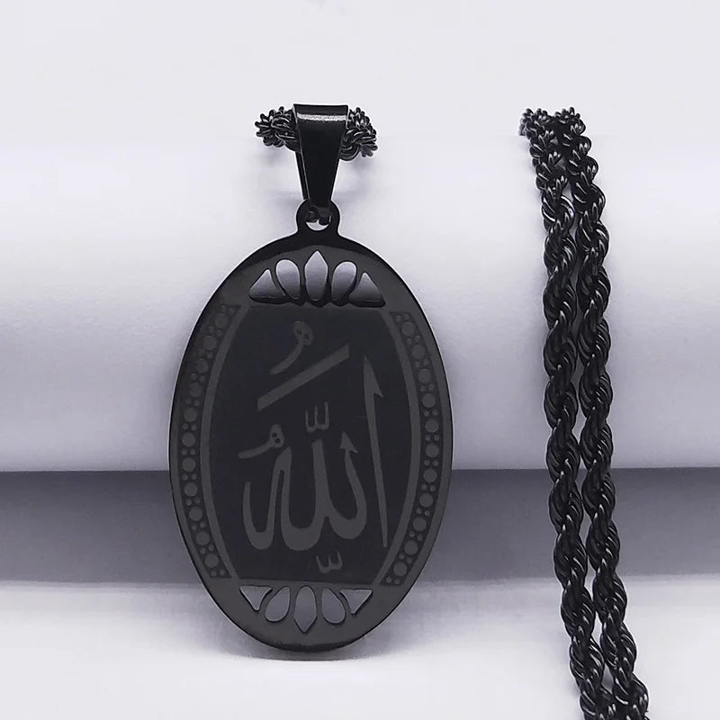 Muslim Islamic Quran Allah Stainless Steel Necklace