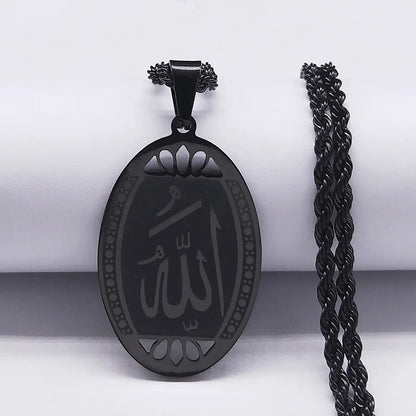 Muslim Islamic Quran Allah Stainless Steel Necklace