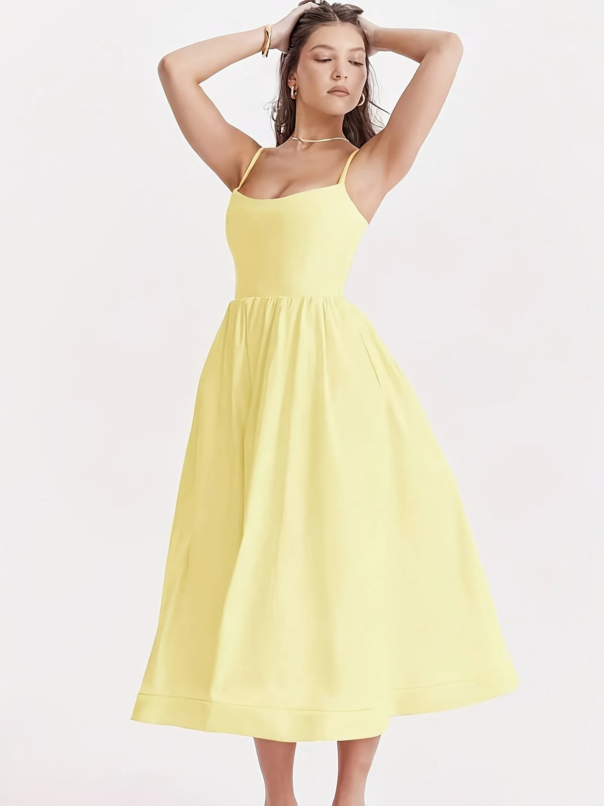 Elegant Sleeveless Chic Strap Dress Minimalist Fit