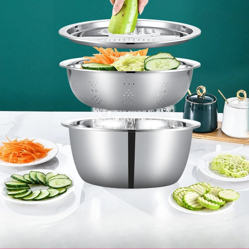 3PCS/1Set Vegetable Slicer Stainless Steel Slicer