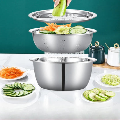 3PCS/1Set Vegetable Slicer Stainless Steel Slicer