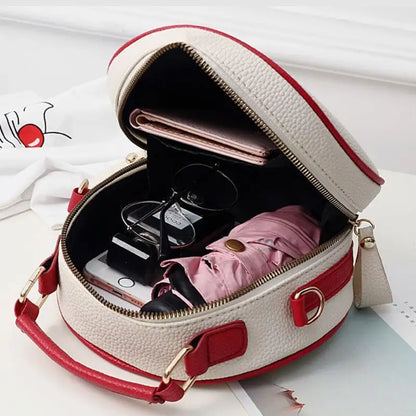 Cherry Pattern Sweet Small Round Mini Backpack Shoulder Bags