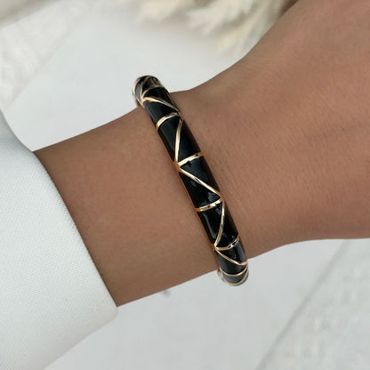Round Bangles Exaggerated Geometric Wide Cuff Bracelets Hip Hop
