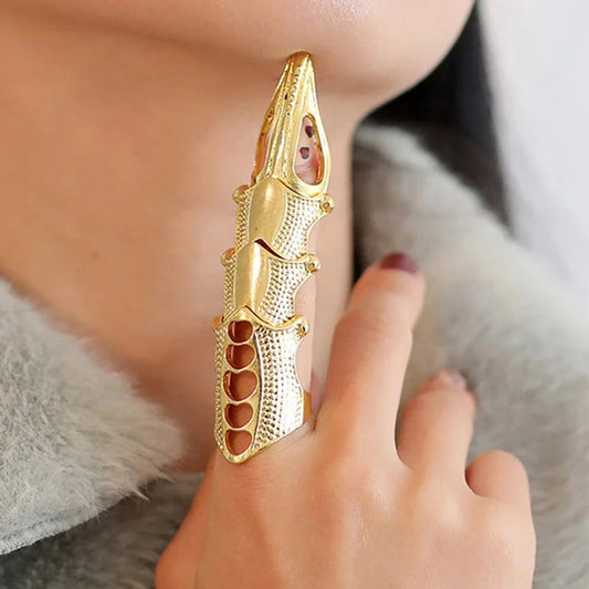 Steampunk Bijoux Vintage Claw Anel Anillos Ring