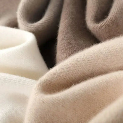 Merino Wool Knitted Wide Leg Soft Warm Cashmere Knit Trousers