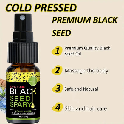 100% Pure Black Seed Oil Spray - Cold-Pressed Hair Treatment