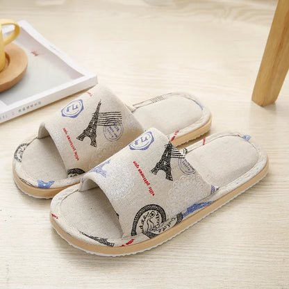 Four Season Linen Home Slippers