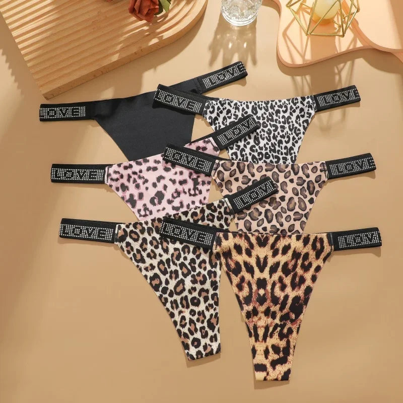 Low Waist Sexy Rhinestones Diamonds G-string Lingerie Set