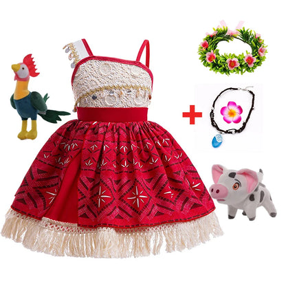 New Moana Costume Cosplay Toddler Dress