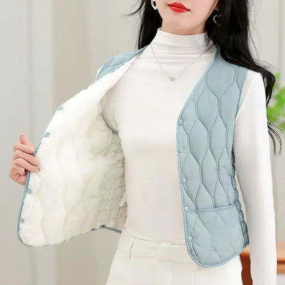 Cotton V-neck Sleeveless Vest