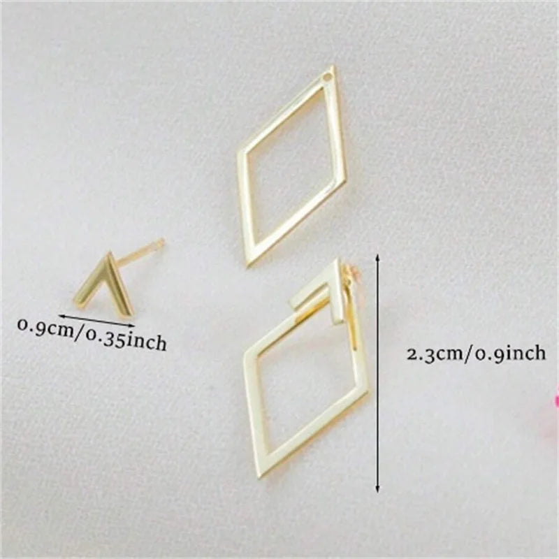 DANA Square Detachable Triangles Stud Earrings
