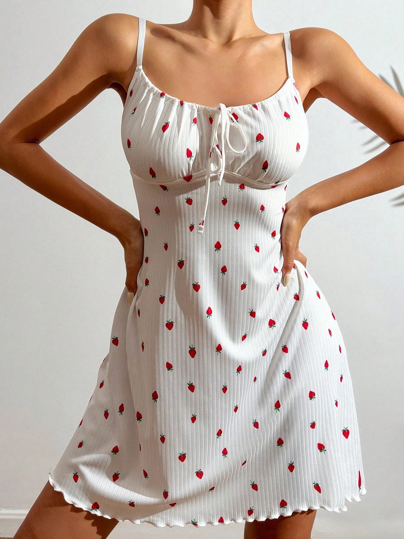 Sexy Nightdress  Heart Printed Mini Dress Lingerie Pyjamas