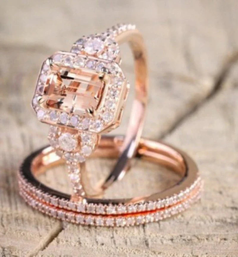 Luxury Cubic Zirconia Crystal Zircon Engagement Ring