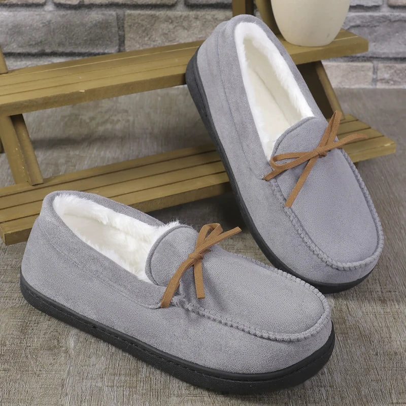 Anti-slip and Wear-resistant Closed-toe Cotton Casual Slippers