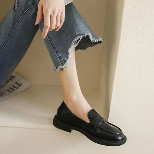 Luxury Black Leather Loafers Shoes