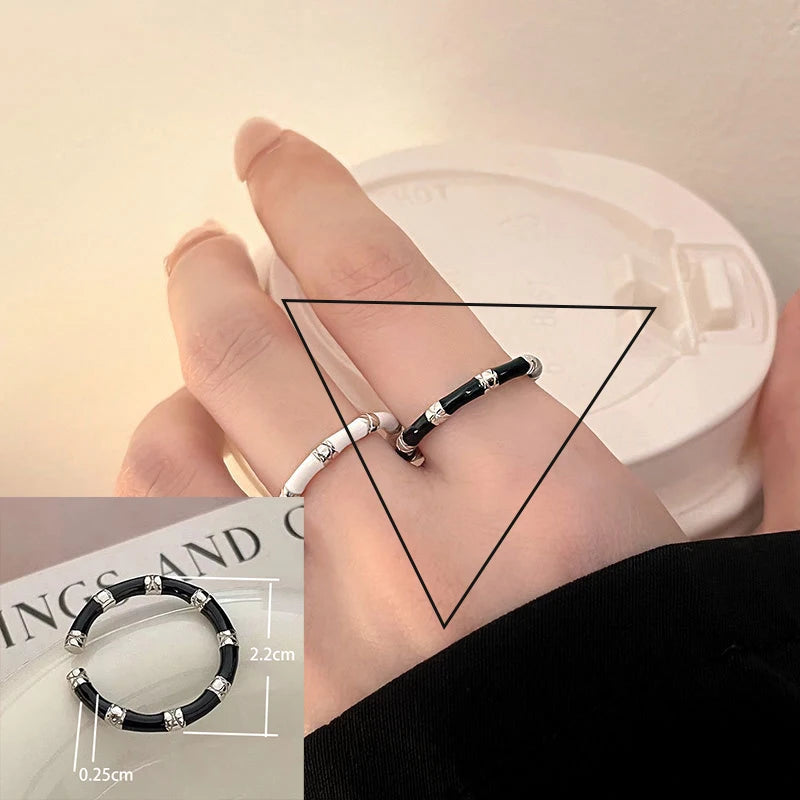 925 Sterling Silver Geometry Crystal Ring