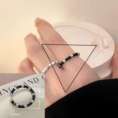 925 Sterling Silver Geometry Crystal Ring