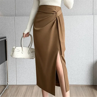High Waist Mid Length Pencil Skirts