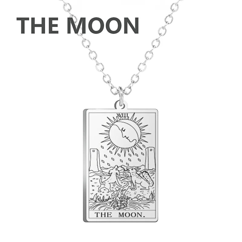 Stainless steel Classic Tarot Pendant Necklace