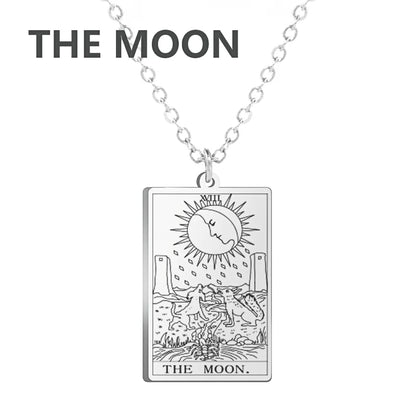 Stainless steel Classic Tarot Pendant Necklace