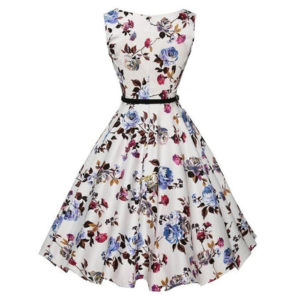 Floral Robe Retro Swing Casual Rockabilly Dresses