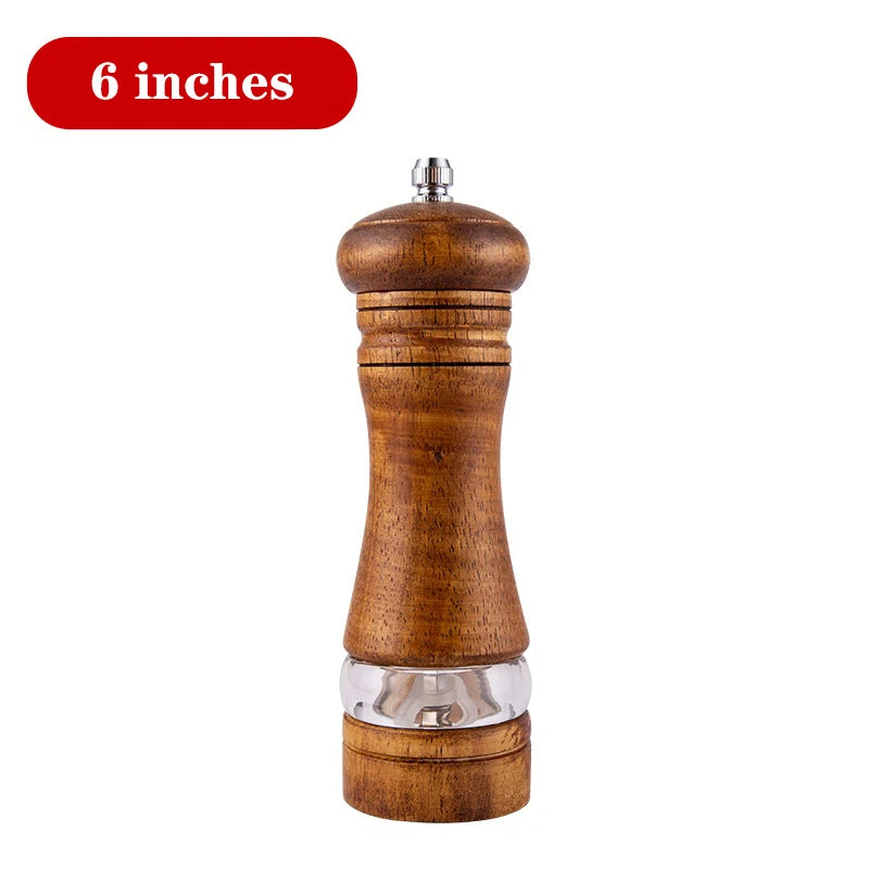 5/8/10 Inch Solid Wood Salt and Pepper Mills