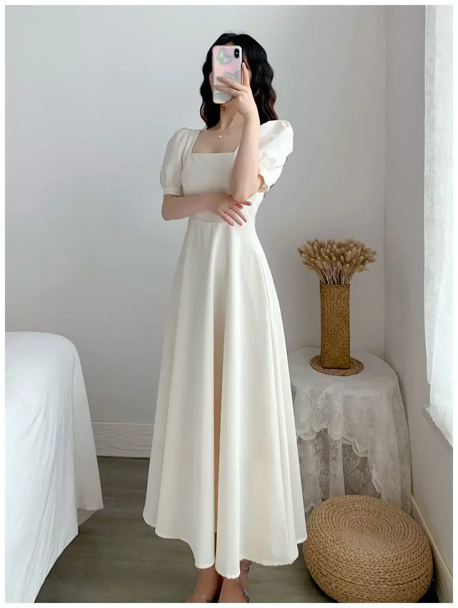 Slim Fit Bubble Sleeve Dress