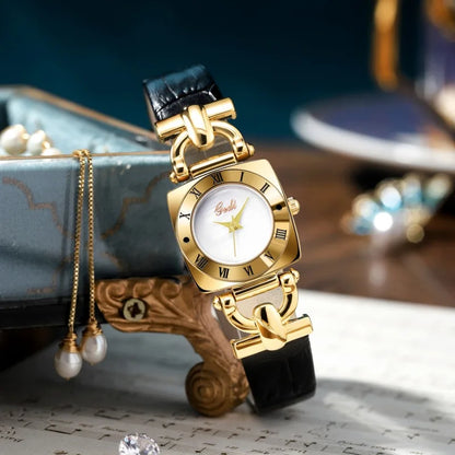 Niche Square Leather Straps Waterproof watches