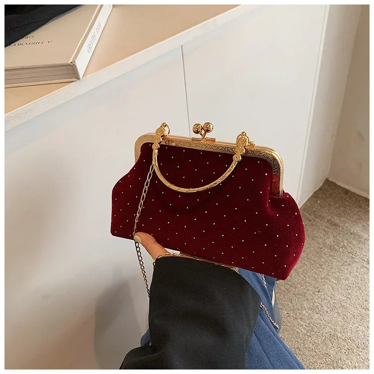 Luxury Clutch Small Clip Chain Crossbody Bag