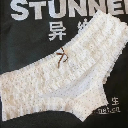 Sexy Low Waist Lingerie Cute Sweet Underwear Cake Layer Lace Briefs