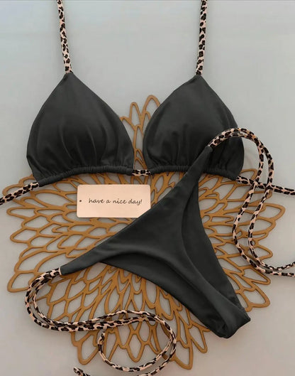 Swimsuit Swimwear Leopard Sexy Bikini Set