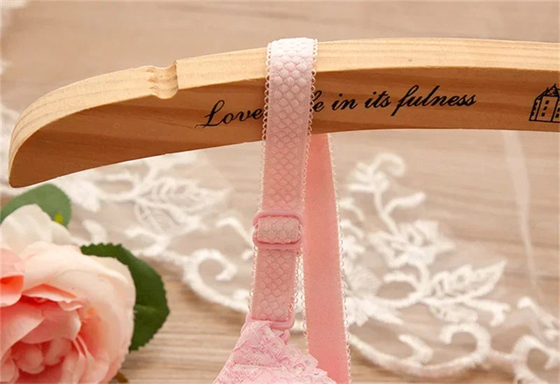 Girl Sweet Wireless Bra Lace Bows Underwear Sets