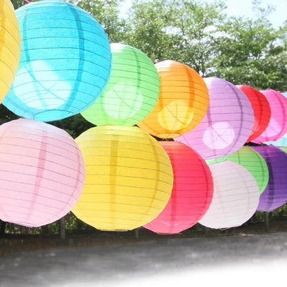 10/15/20/25/30cm Round Chinese Paper Lanterns Birthday Wedding Decor Gift