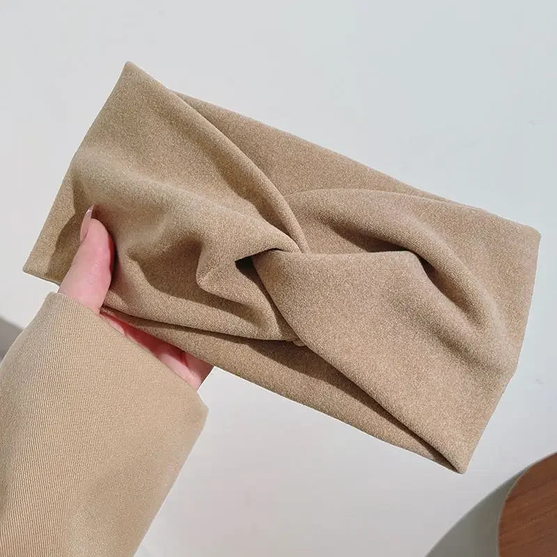 Wide Edge Cross Stretch Fabric Headband