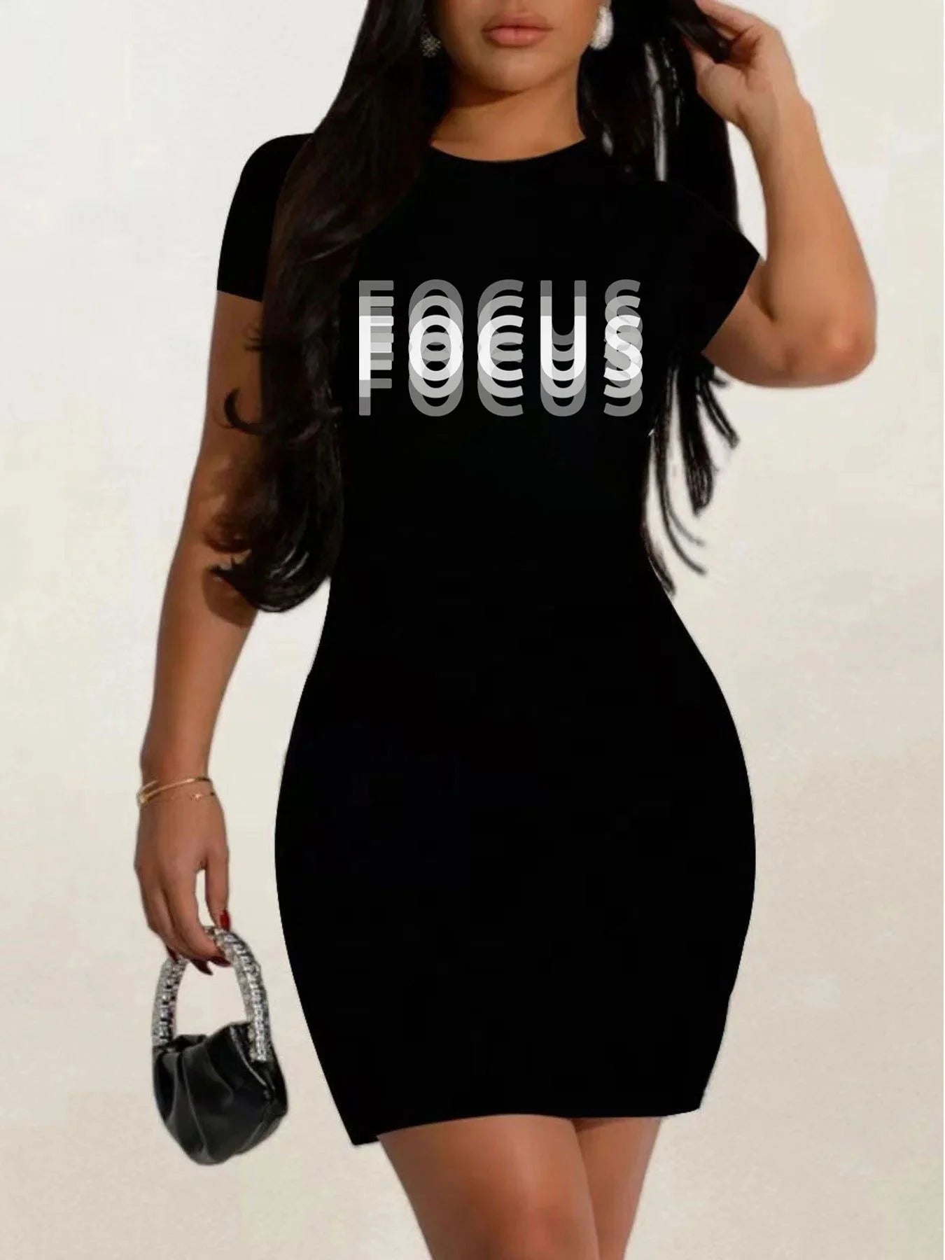 Short sleeves Casual Graphic Round Neck Loose Fit Dress