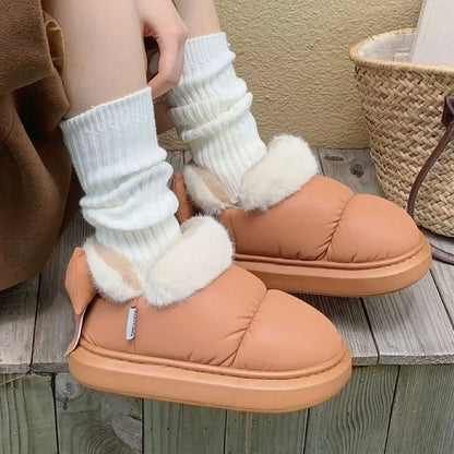Snow Boot Furry Bow Cotton Shoe
