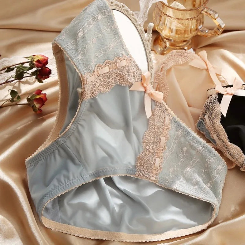 Milk Silk Low Waist Seamless Soft Panties Cute Lovely Sweety Princess Underwear