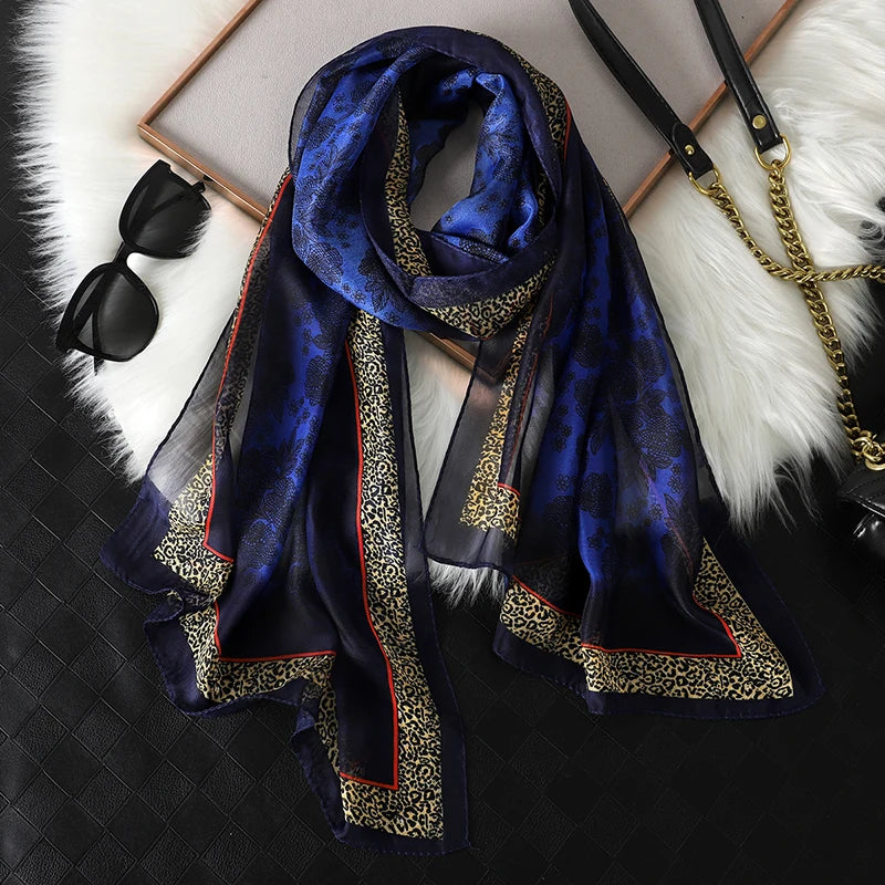Chiffon Long Silk Scarf Turban