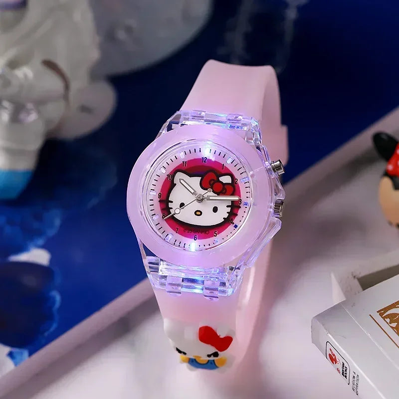 Mickey Mouse Flash Light Cartoon Watch