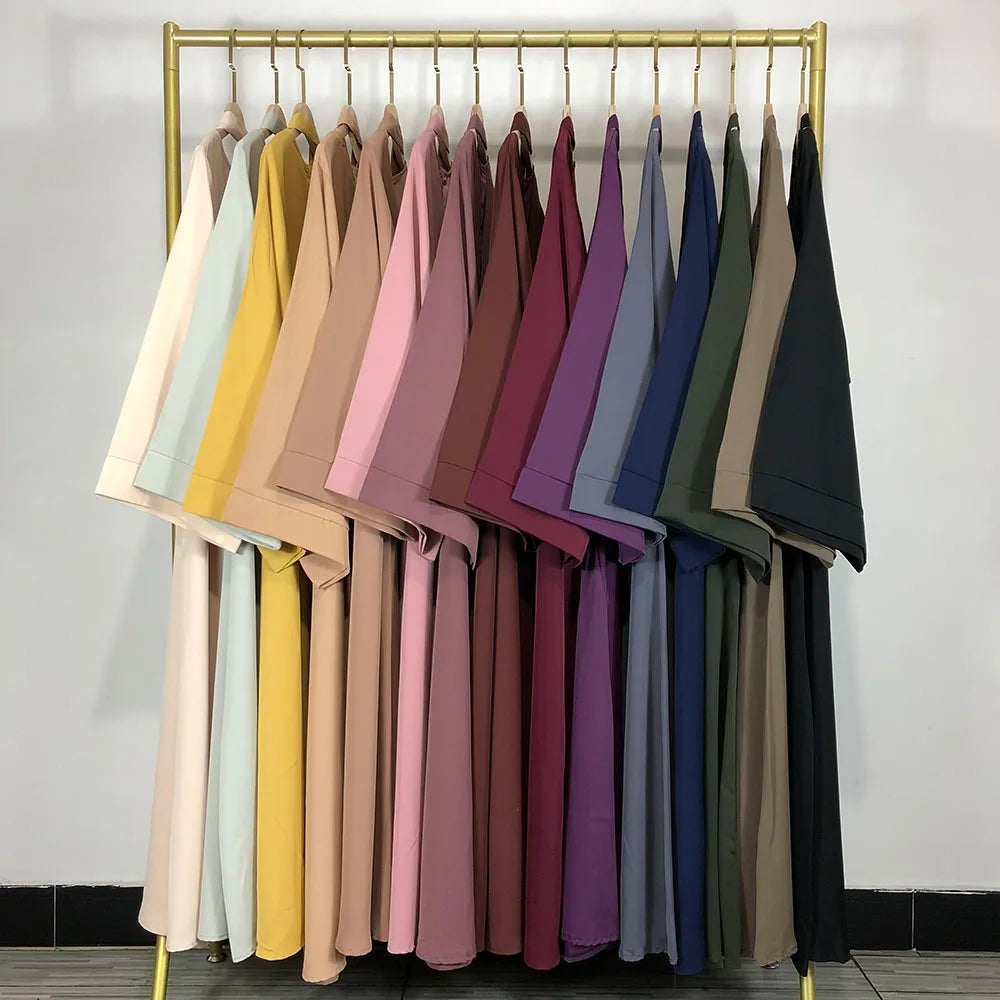 Abaya With Free Belt Muslim Dress