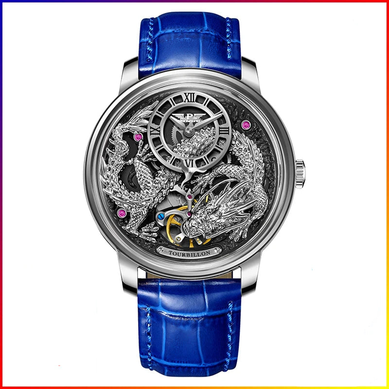 Golden Dragon Dial Mechanical Sapphire Waterproof Automatic Mechanical Watch