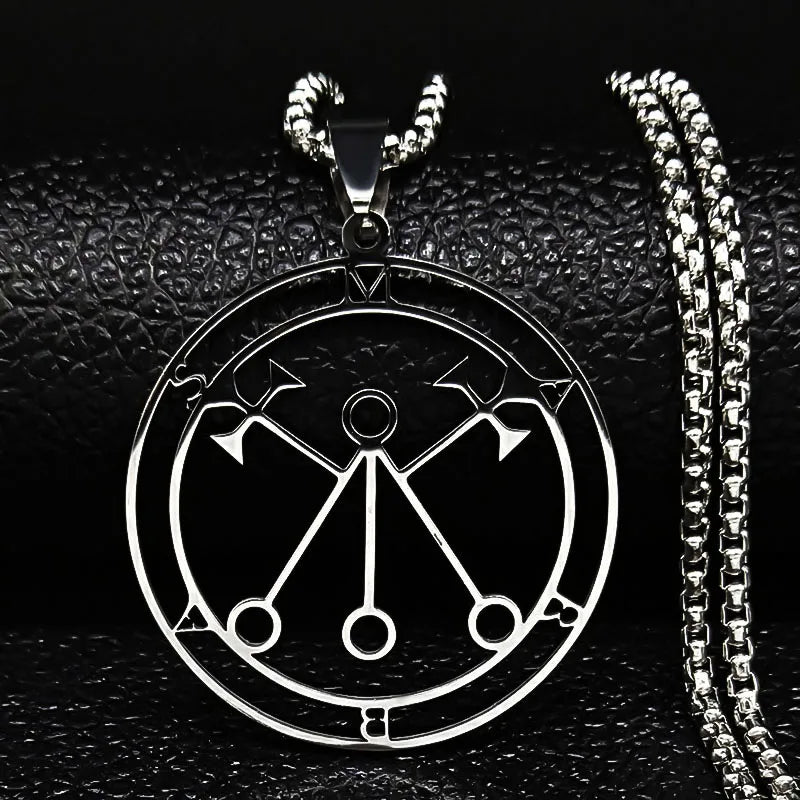 Sigeal Sigil De Lucifer Stainless Steel Satan Necklace