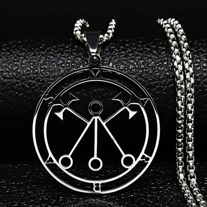 Sigeal Sigil De Lucifer Stainless Steel Satan Necklace