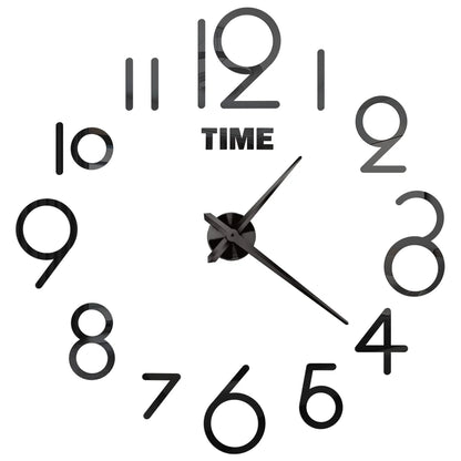 Large Wall 3D DIY Quartz Acrylic Mirror Stickers Clocks