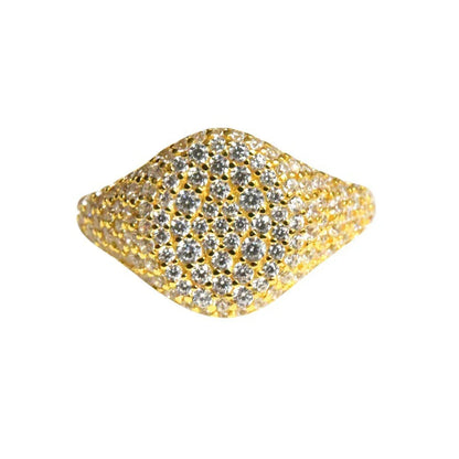Hip Hop Style 925 Silver Plated Full Zircon Diamond Exquisite Rings